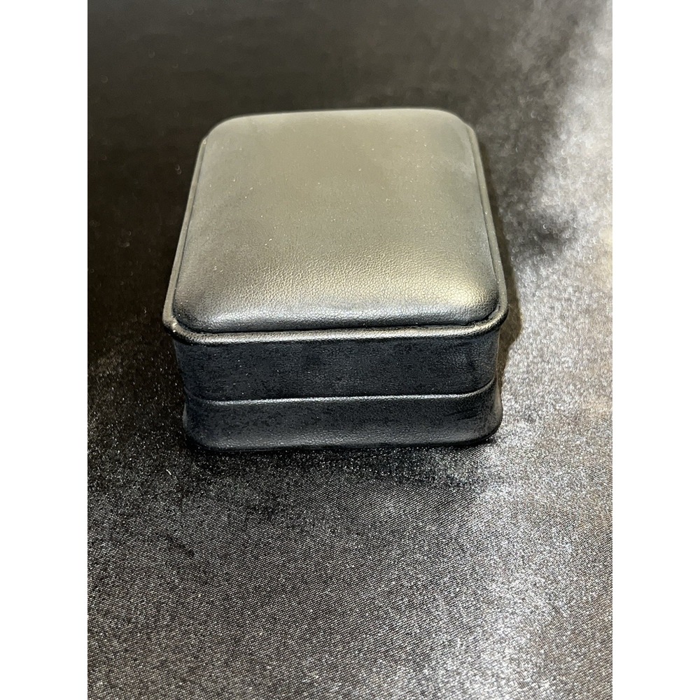 Brand new Black Faux Leather Jewelry Box – Small Hinged Presentation